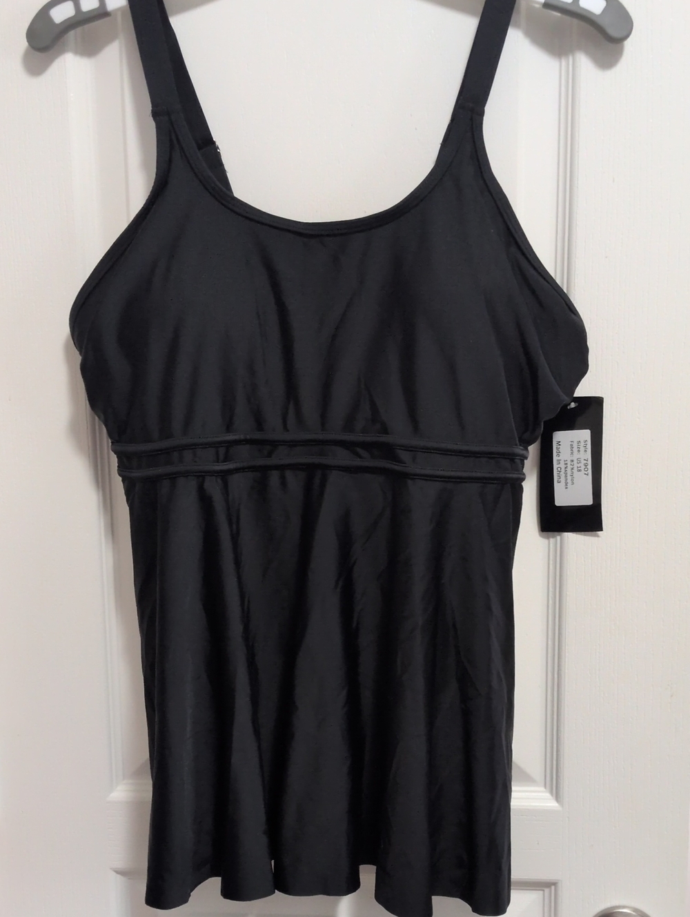 Black Flowy Tankini Top